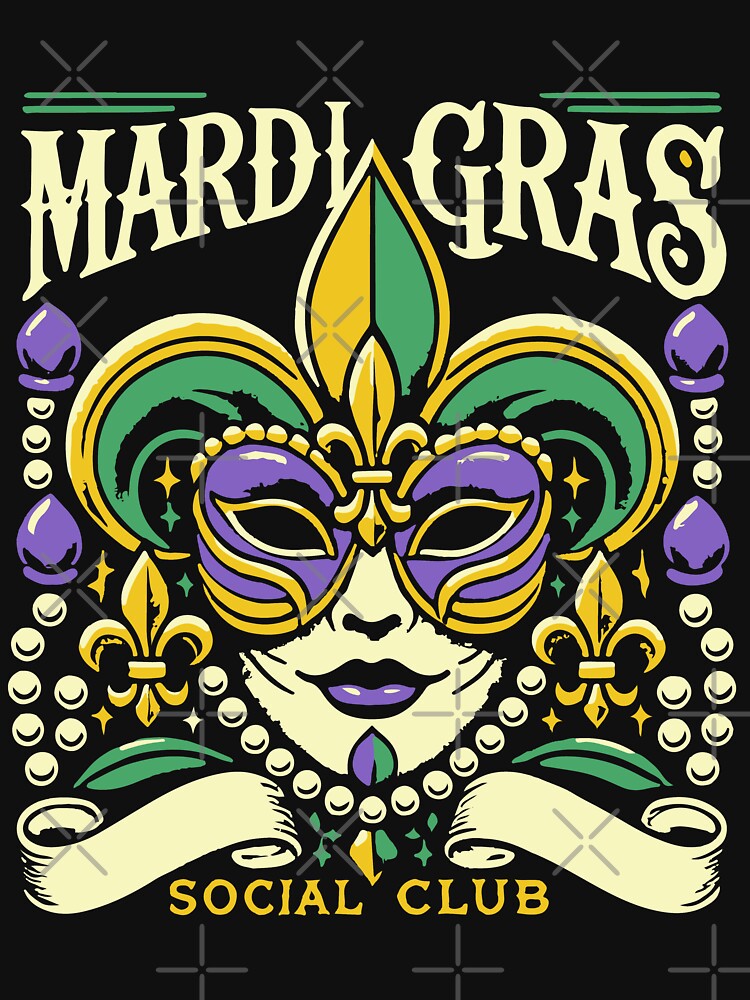 Mardi Gras Social Club Mask Design by LuminOrb