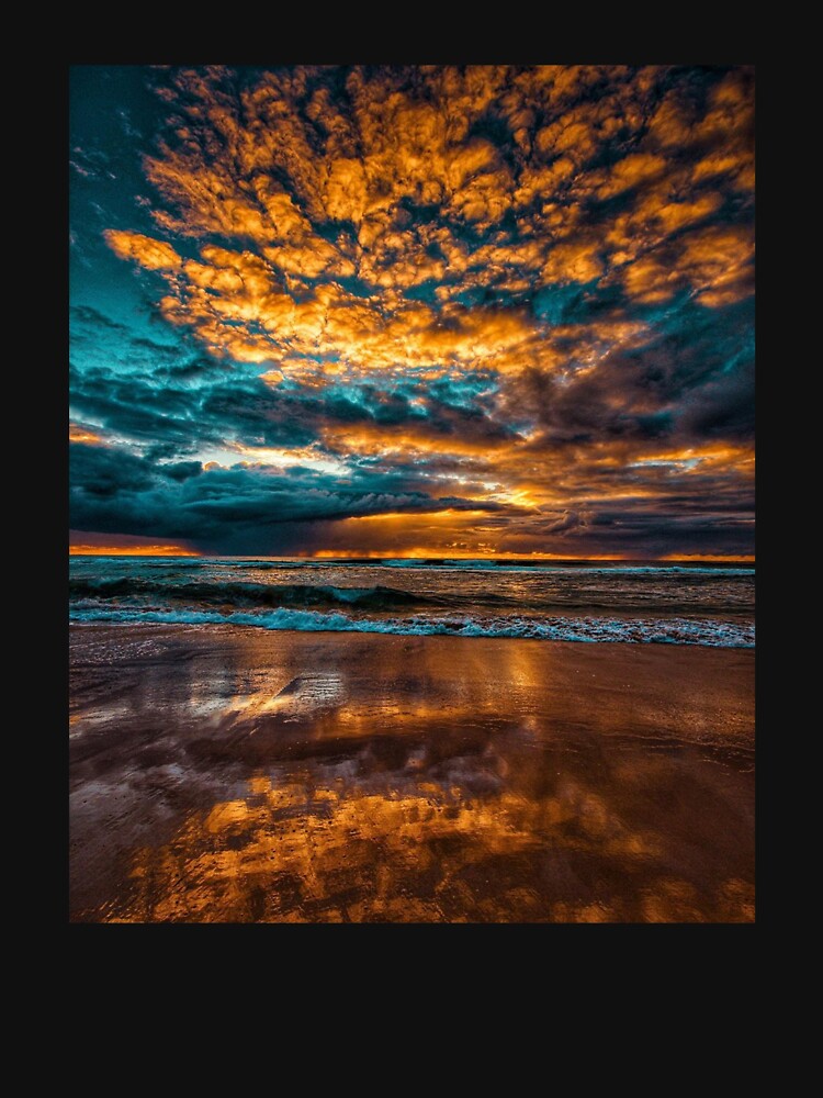 cloudy ocean sky at sunset by ocean-wave