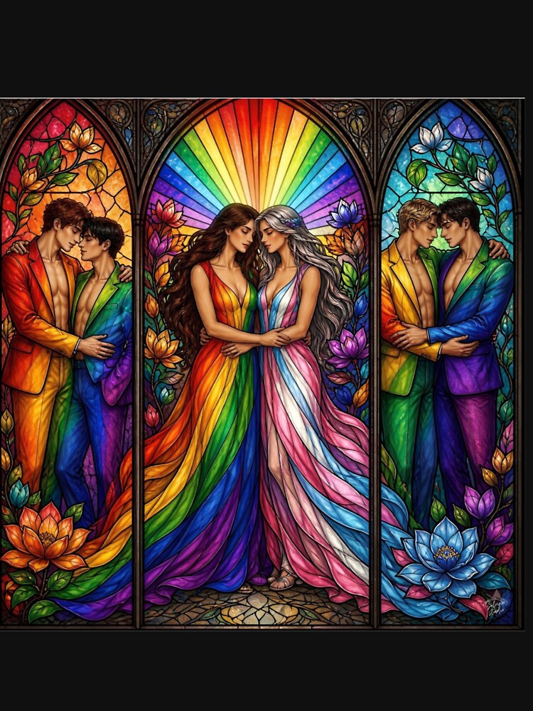 United in Color: Vibrant Pride Community Stained Glass Art by Soluna Studio
