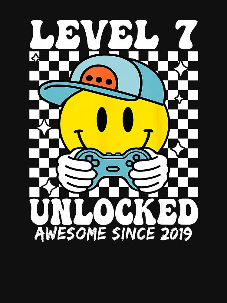 Level 7 Unlocked Gamer 7th Birthday Funny Gaming by FGTV2021