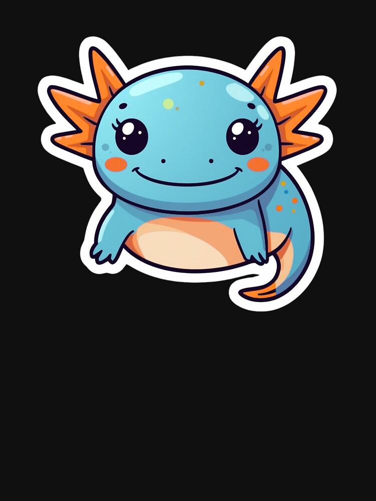 Cute Kawaii Axolotl Sticker – Adorable Amphibian Art for Laptop, Water Bottle & Gifts. by printeGear