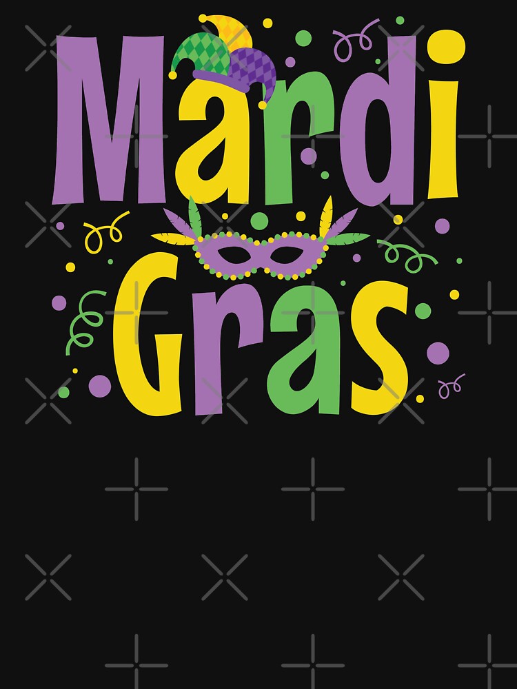 Mardi Gras, with Beads Mask, Jester Hat, by EstelleStar