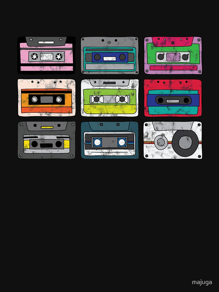 Cassette Tape Mixtape Retro Music Vintage T-Shirt by majuga