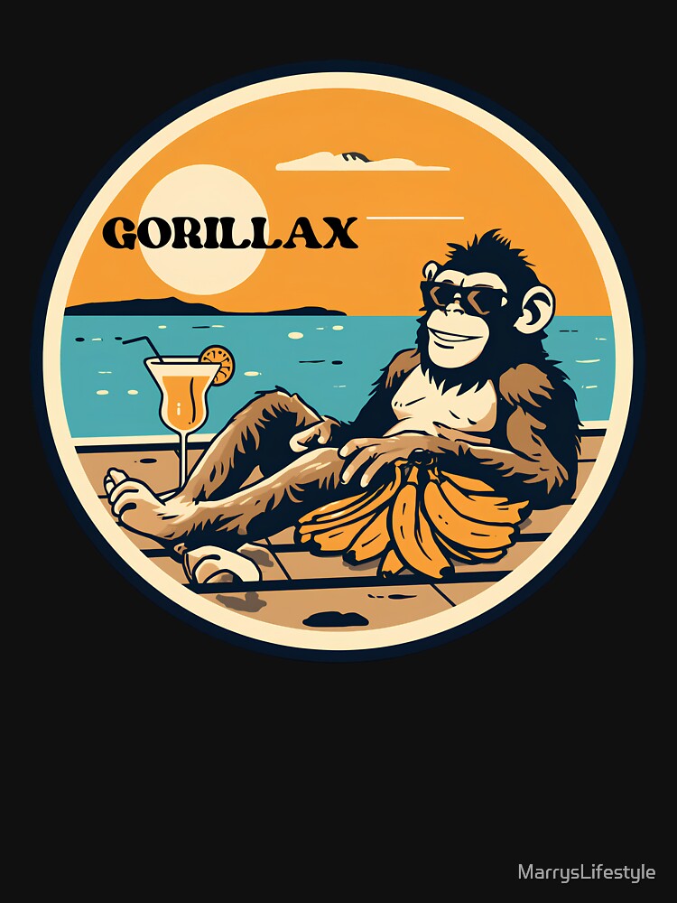 GORILLAX - The Cool Chiller Gorilla - Retro Illustration by MarrysLifestyle
