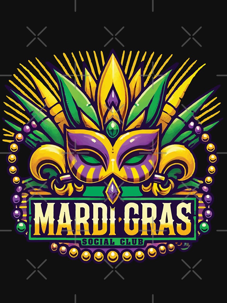 Mardi Gras Vintage Style Social Club Mask by LuminOrb