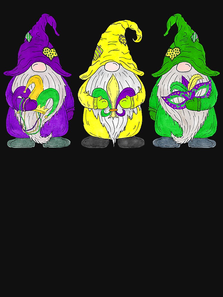 Gnomes Mask Mardi Gras Funny Festival Party Lovers by JodyBoling