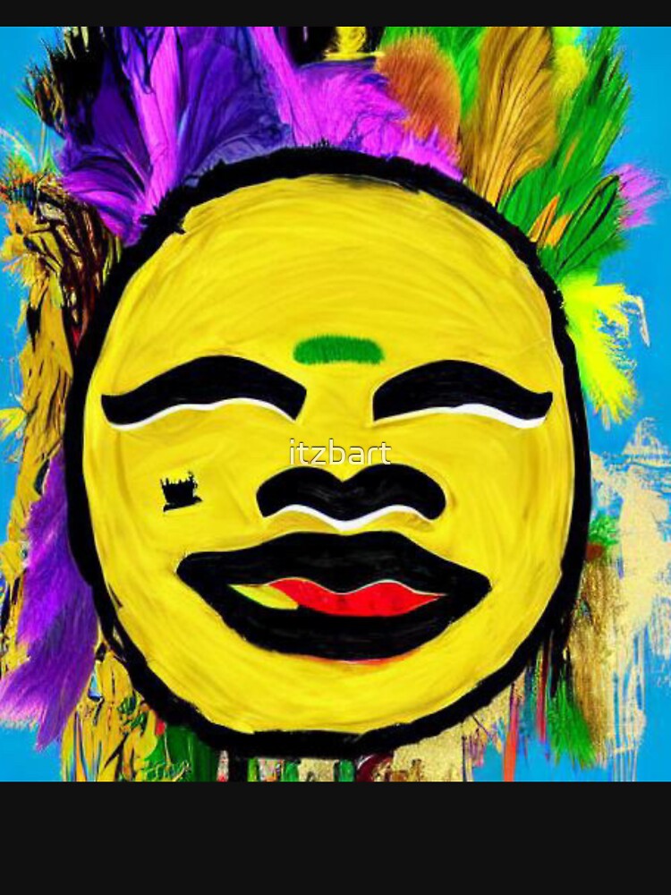 Mardi Gras Smiley Face | Street Art by itzbart