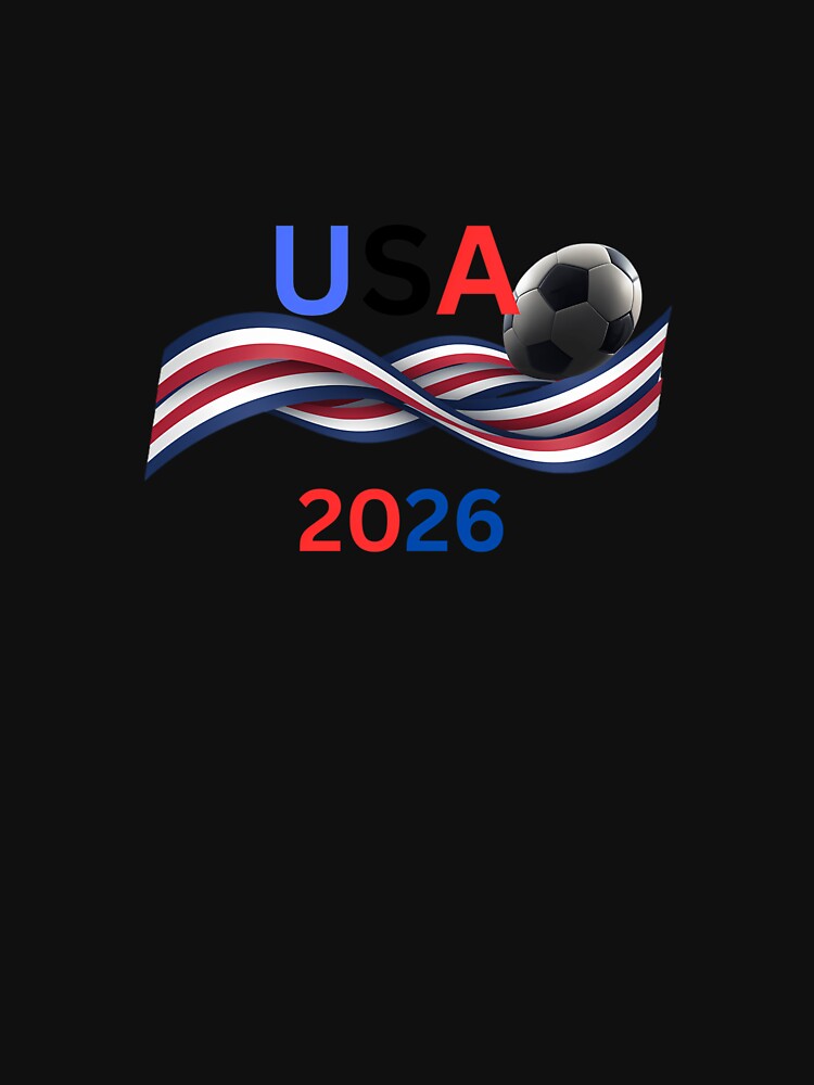 Usa 2026 Soccer Ball With Waving Flag - United States Football Team Support by Trendy-Threads