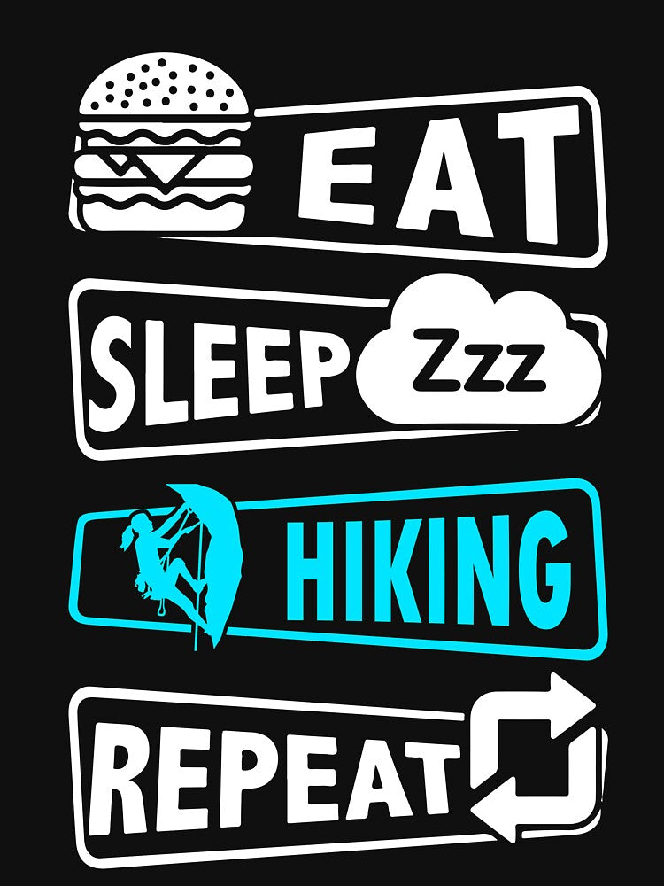 Eat sleep Climbing repeat blue by HauckClothing