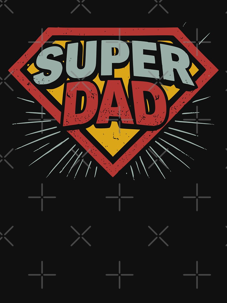 Vintage Super Dad Hero Crest Father's Day by Imaginationbeyond
