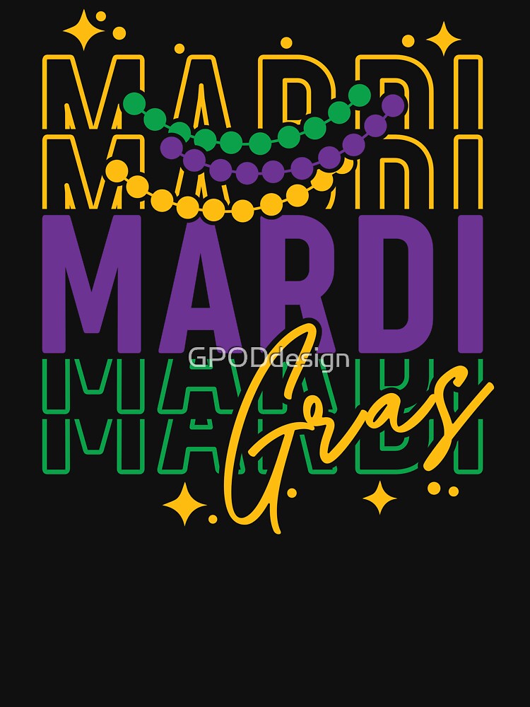 Happy Mardi Gras Carnival Beads Parade by GPODdesign