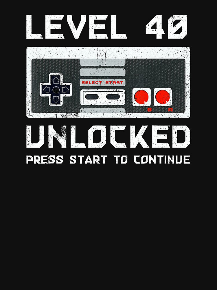 Level 40 Unlocked Funny Gamer 40th Birthday by FGTV2021