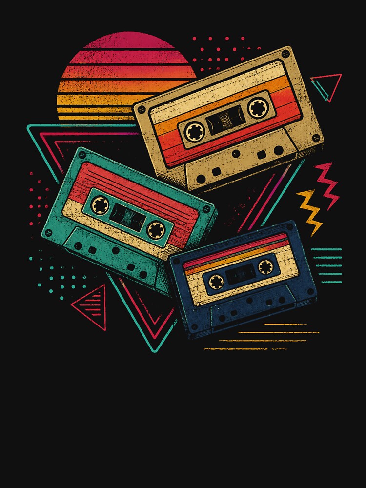 Retro Cassette Tapes Vintage 80s Music by Moizento