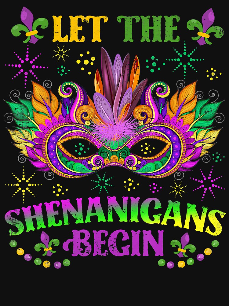 Vintage Mardi Gras Costume Let The Shenanigans Begin Mask by JodyBoling