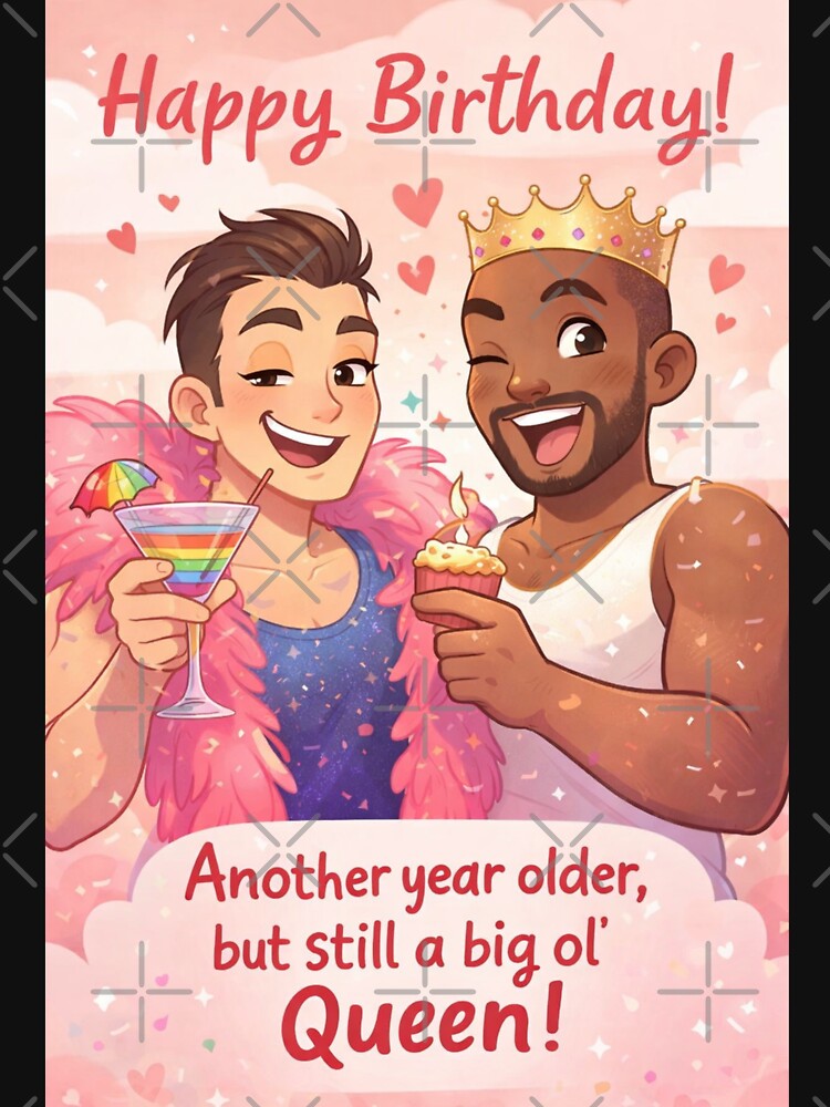 Fun Gay Birthday Celebration with Rainbow Pride and Friends by Aryabek