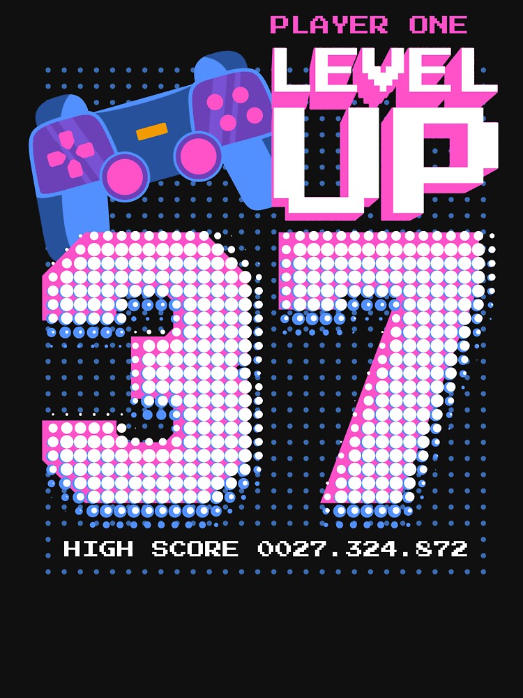 Player One Level Up 37 by patternprint1