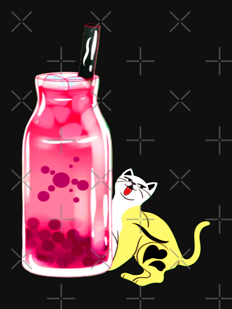 Cat Boba Tea Bubble Tea Cute Kawaii Kitty by Nirmala67