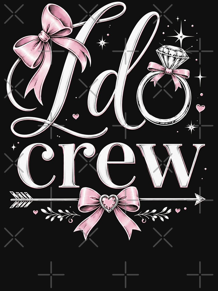I Do Crew Coquette Bridal Party Bachelorette Wedding Matching by THREE LITTLE BEANS