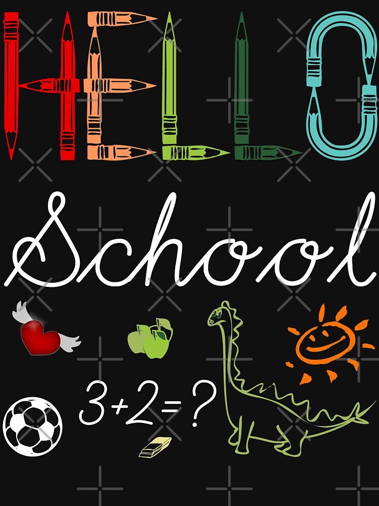 Hello School - Funny Vintage Teacher Students Gift by r-silver