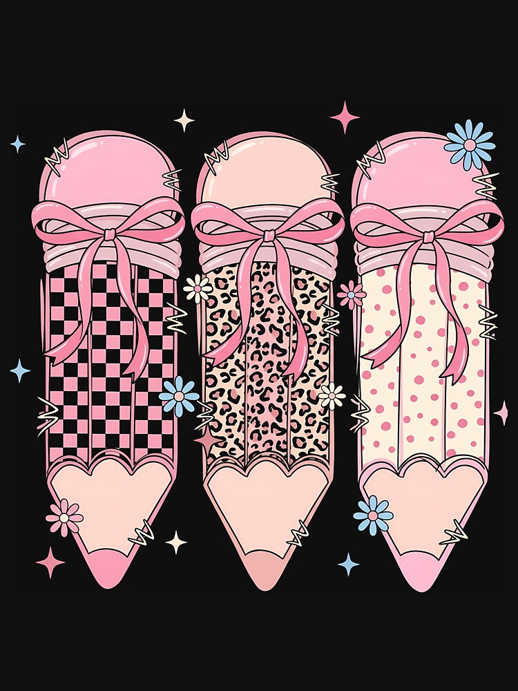 Cute Coquette Pink Pencil Back To School Teacher by KroghDs
