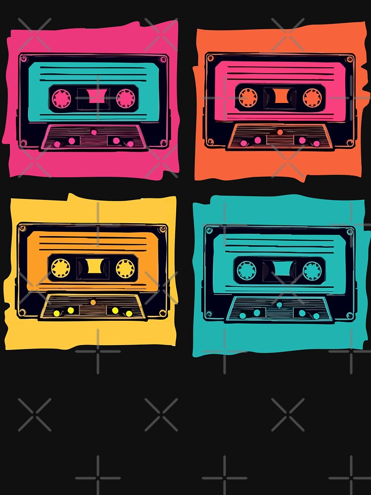 Cassette Tape Retro Pop Art by TomFrontierArt