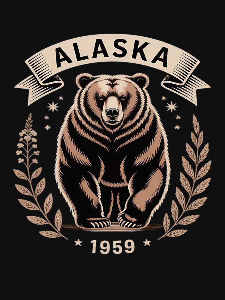 Alaska 1959 Vintage Bear Wilderness Heritage by papertaless