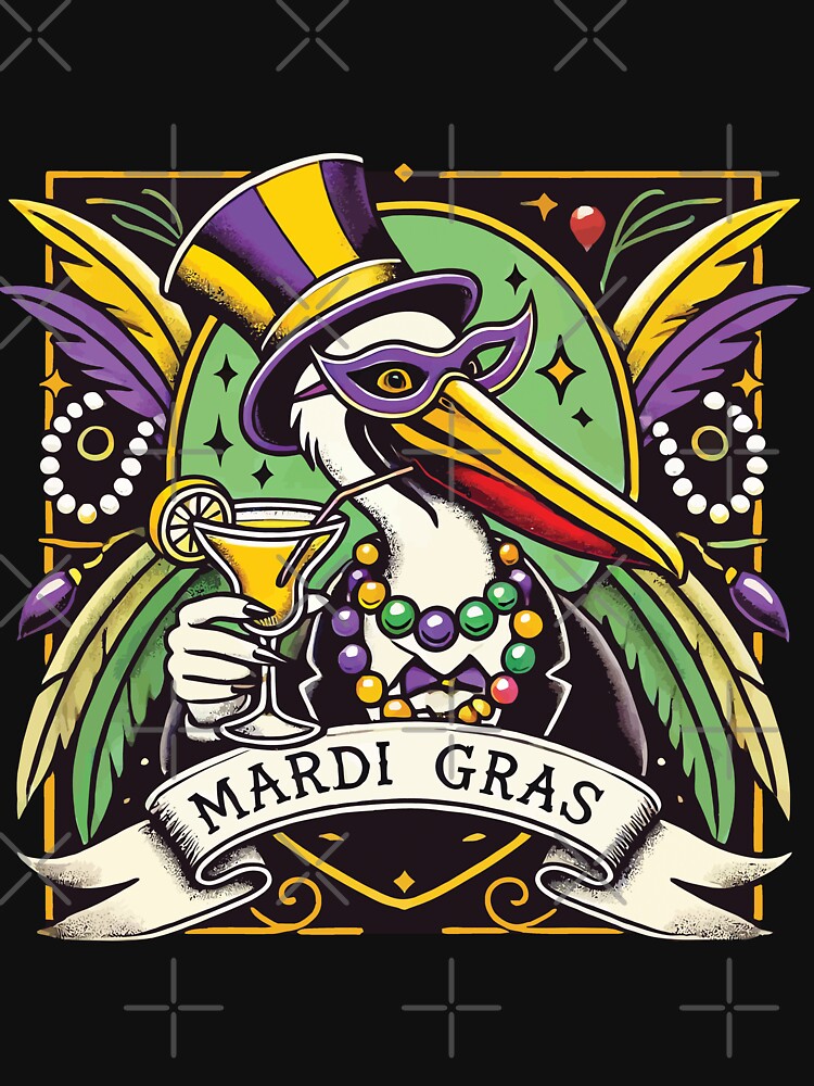 Mardi Gras Pelican Party Vibes by LuminOrb