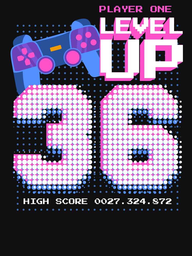 Player One Level Up 36 by patternprint1