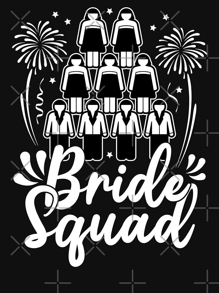 Bride Squad Bridal Cheering Party Matching Group by GravitiTees