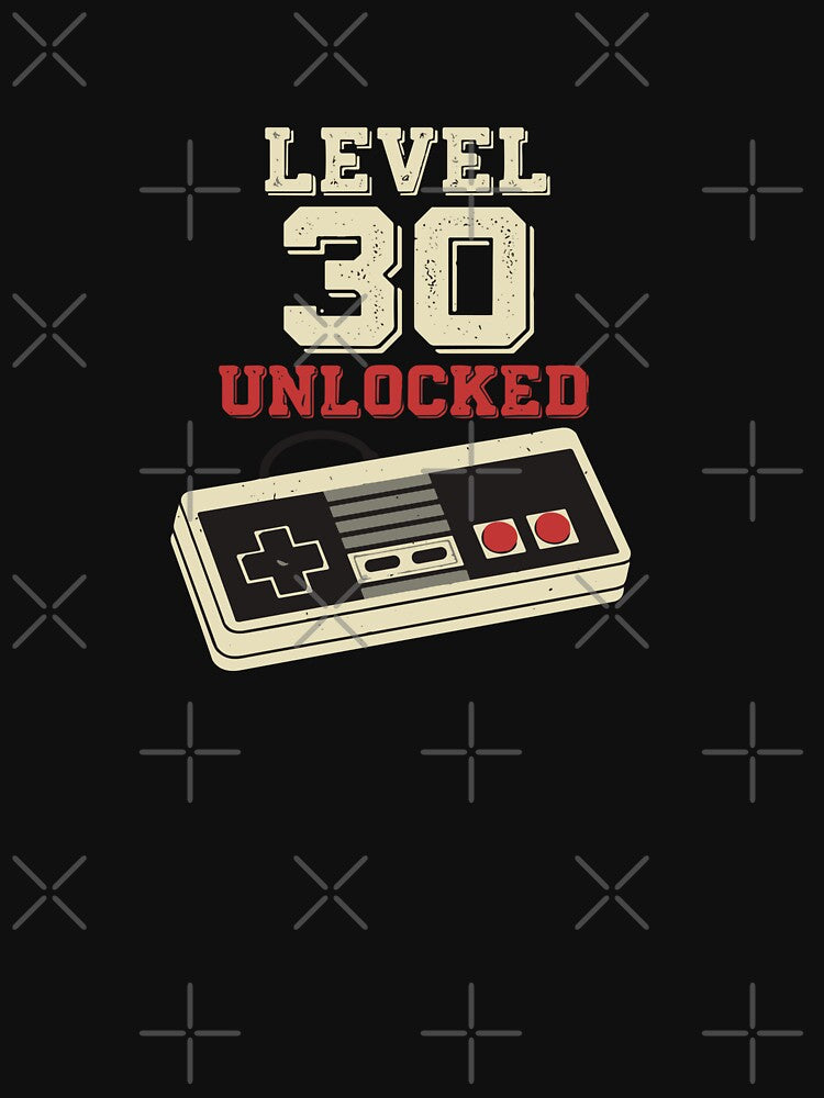 Level 30 Unlocked Retro Video Gamer Birthday by PopStars1993