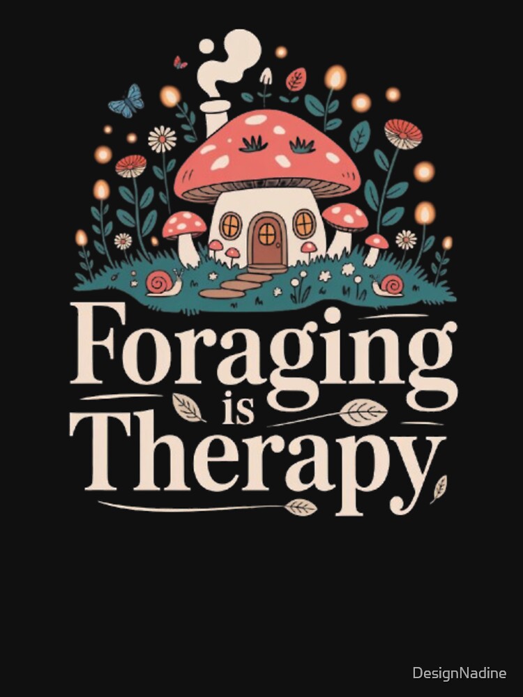 "Foraging is Therapy" — Cottagecore / Mushroom Aesthetic by DesignNadine