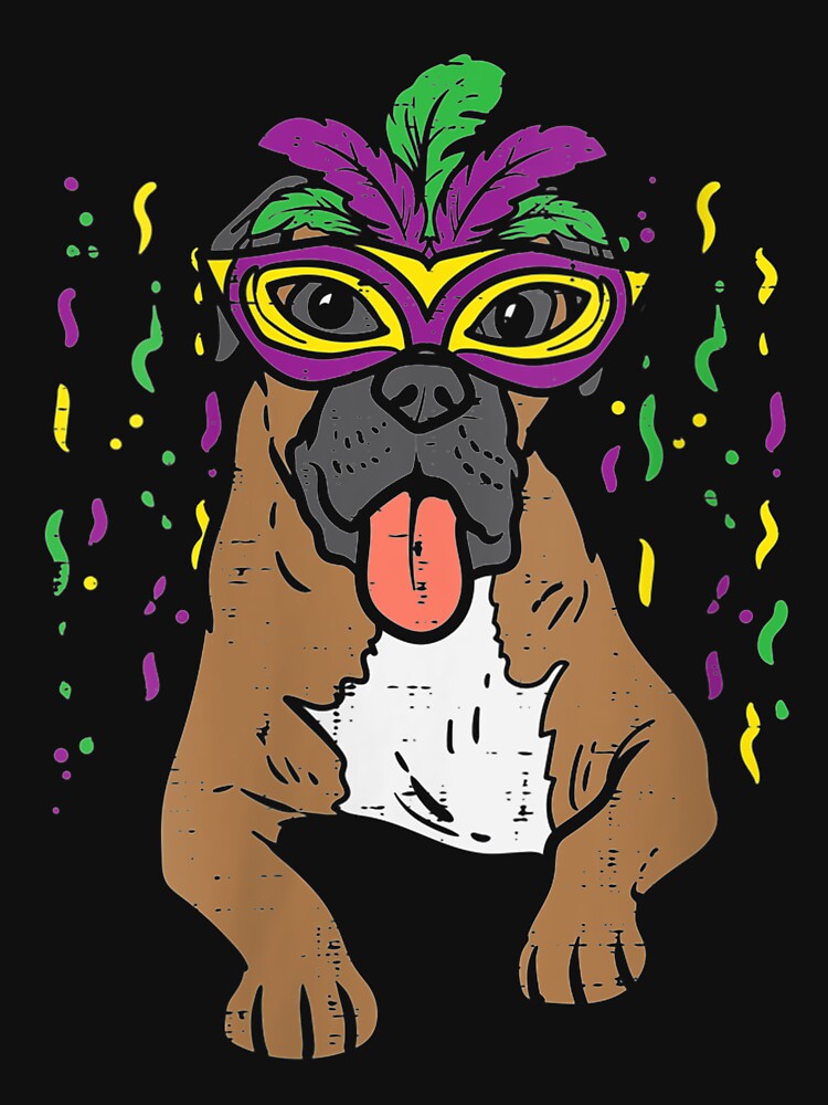 Boxer Mardi Gras Cute Carnival Pet Dog Lover Owner by knilelent