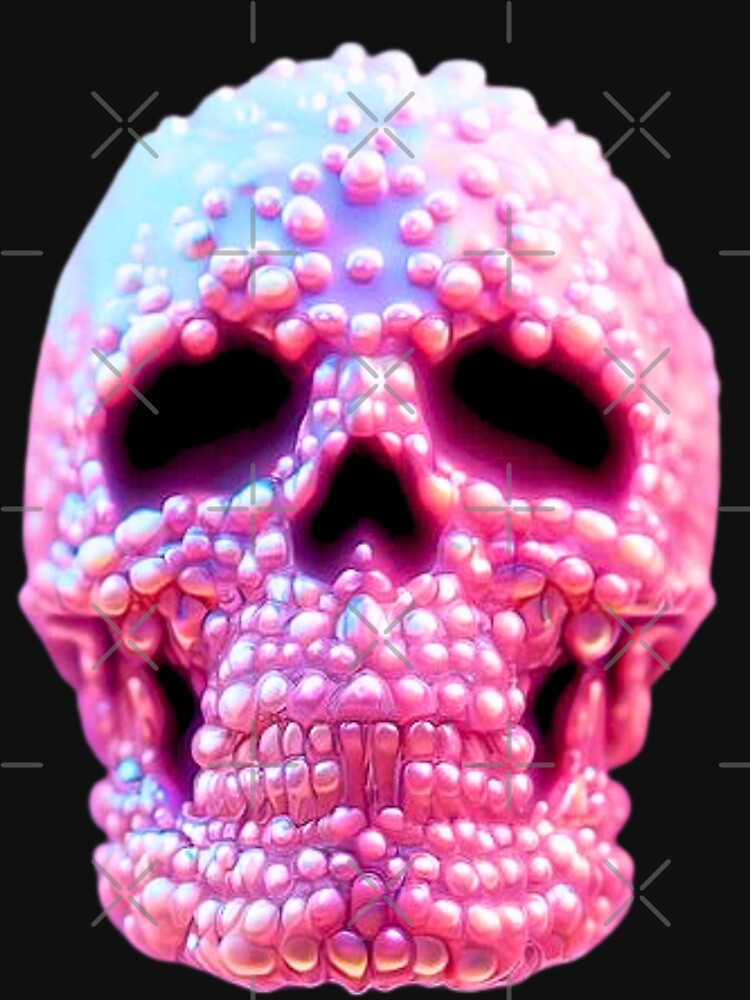 Pink Pearl Halloween skull by RachelRebel