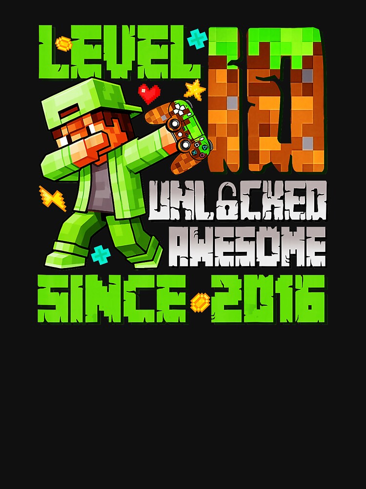 Level 10 Unlocked Birthday Gamer Pixel Adventure Since 2016 by FGTV2021