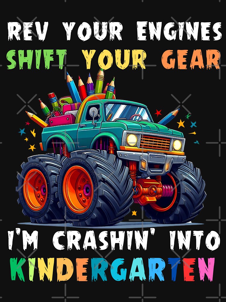First Day Of School Monster Truck Kindergarten - 100th Days Of School by Smix Pixels