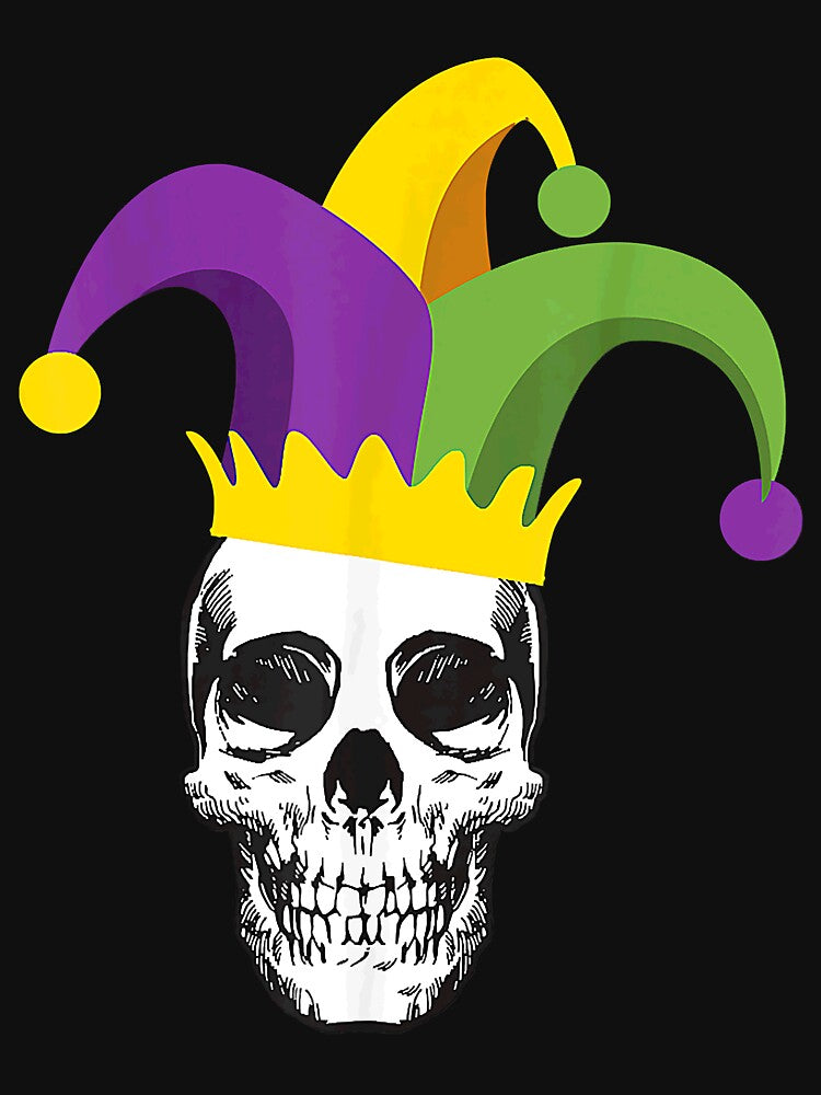 Mardi Gras Skull Jester Hat Funny Parade Costume by HarshithaSchu