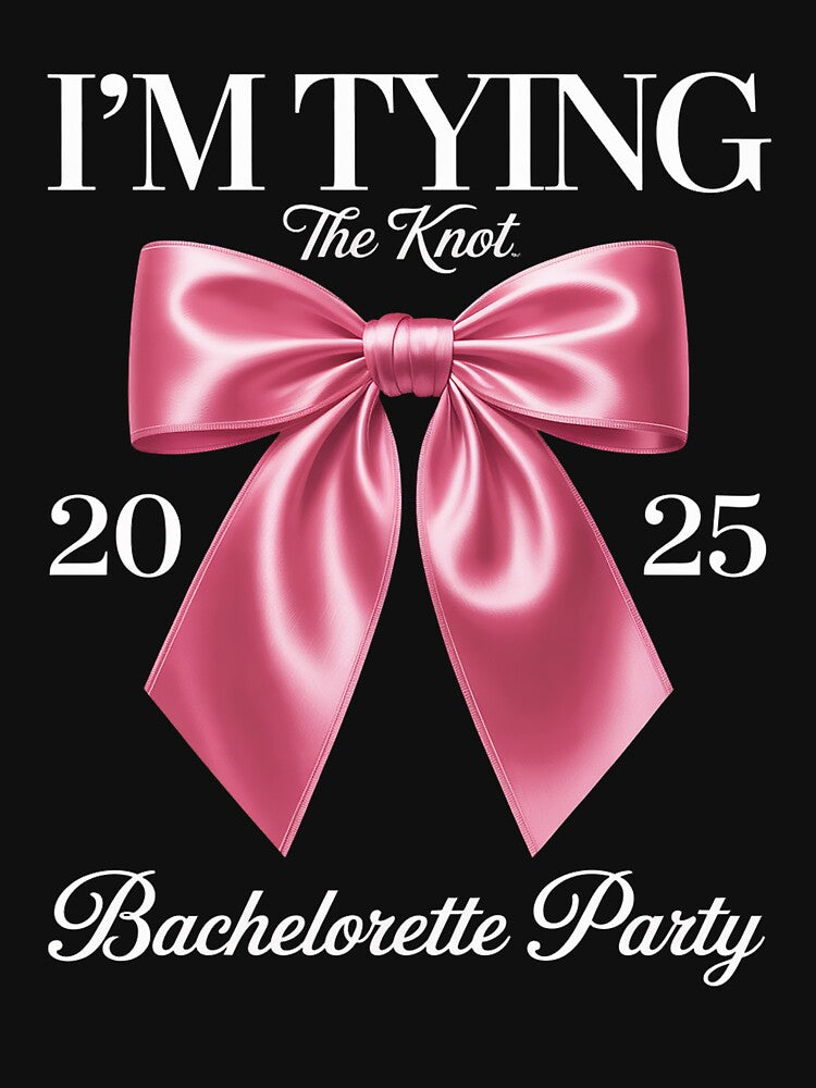 I'm Typing The Knot Coquette Bow Bachelorette Bride Squad by ProudForFunny