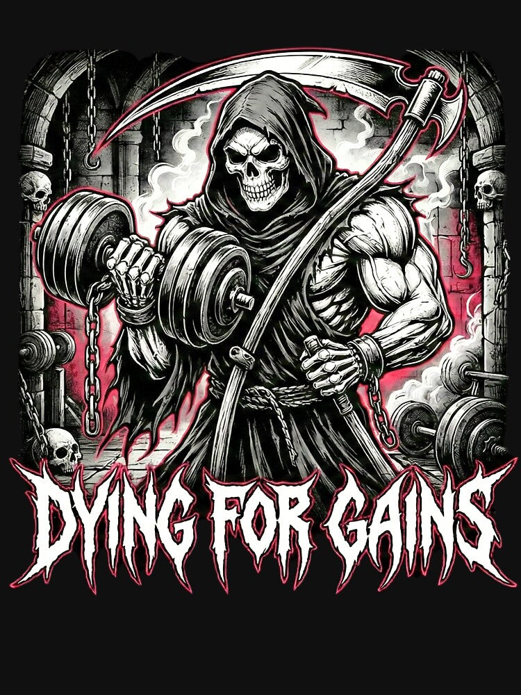 Dying For Gains Heavy Metal Grim Reaper Workout by TKDigitalDesign