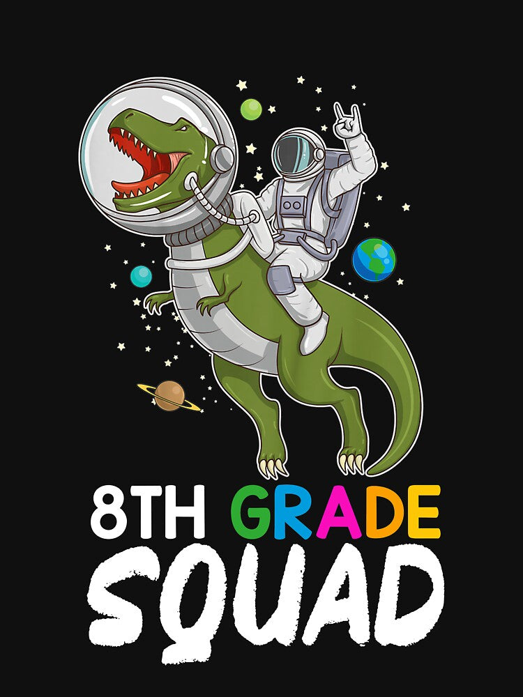 8th Squad Astronaut Riding T-Rex Space Teacher by RichardSasha