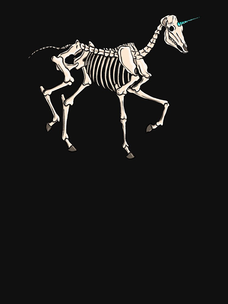 The Pastel Goth Anatomic Unicorn Skeleton Halloween Gift by Maryna Denysenko