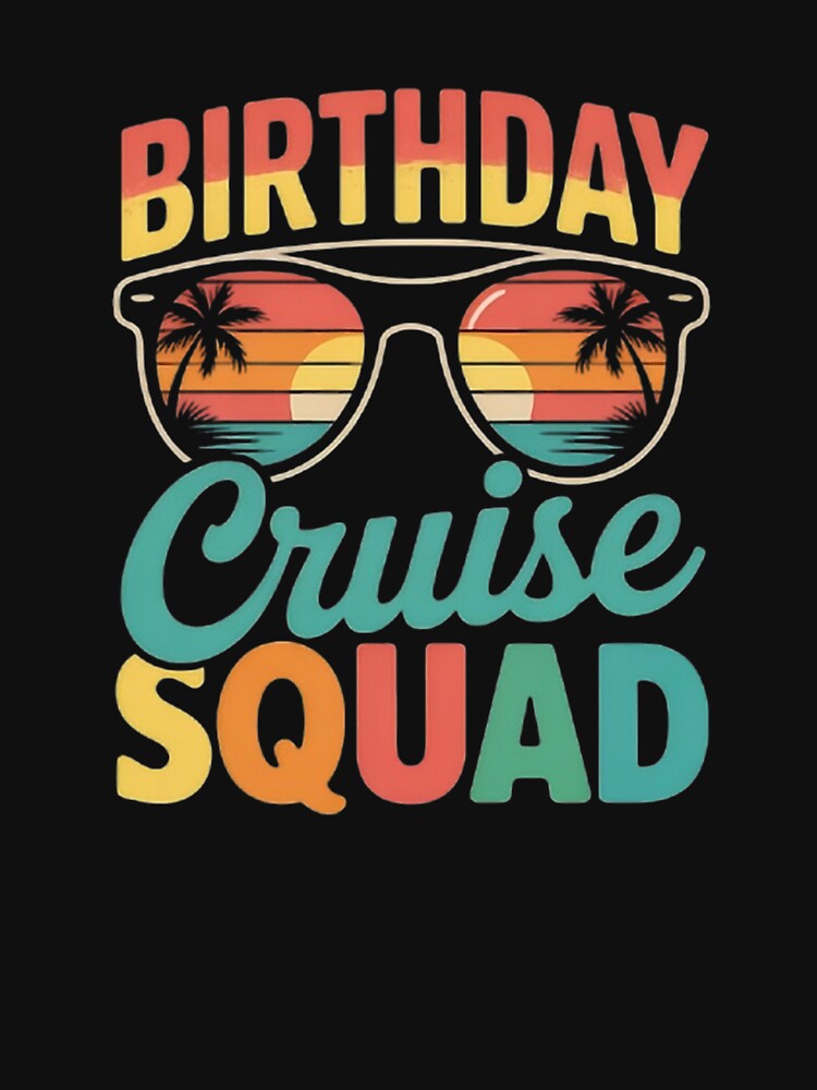 It's My Birthday Cruise Funny Cruise Vacation Retro Sunset Birthday Party by Zizo-DR44