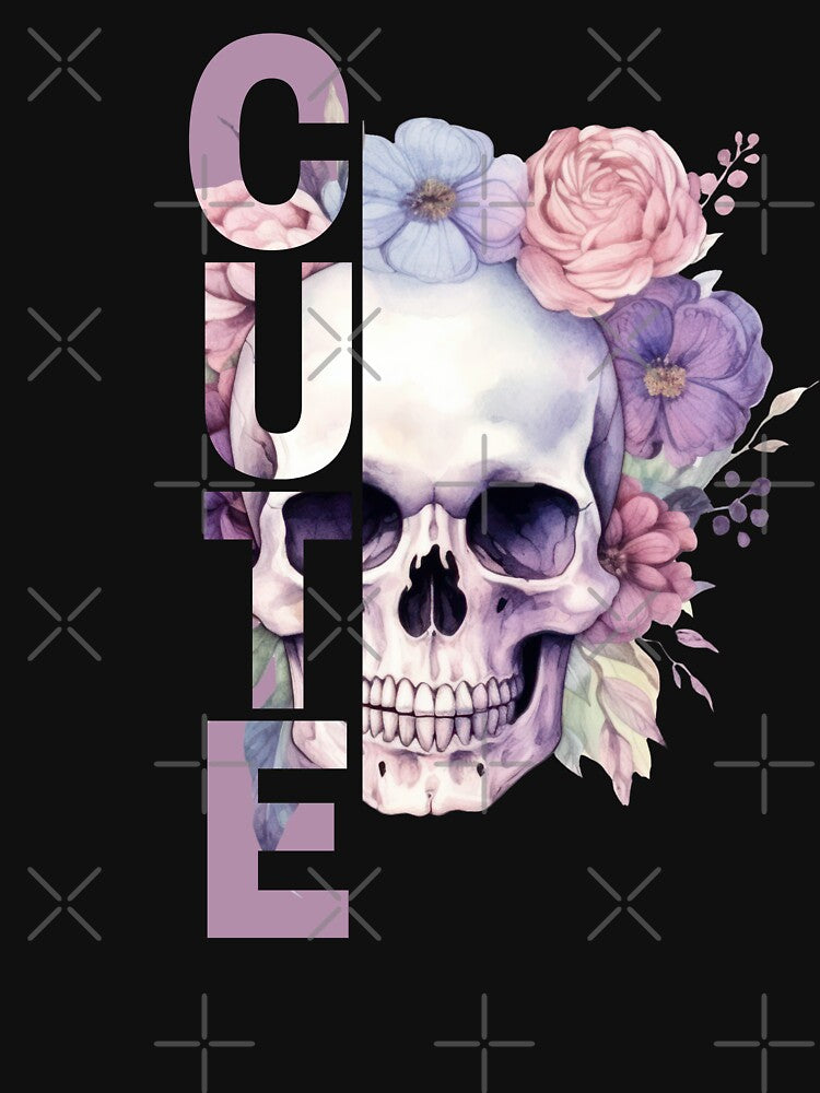 "Cute But Deadly – Floral Skull Aesthetic" by Karim-Karem