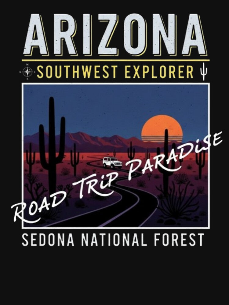 Arizona Road Trip Paradise – Sedona Explorer Graphic Design by Dogandesighn