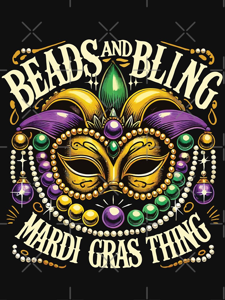 Beads And Bling Mardi Gras Thing Mask by LuminOrb