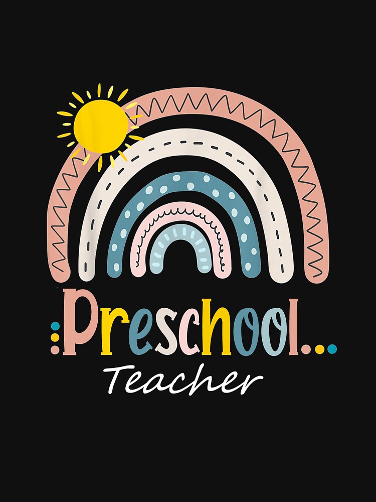 Preschool Teacher Boho Rainbow Back To School Supplies by TanyahLes
