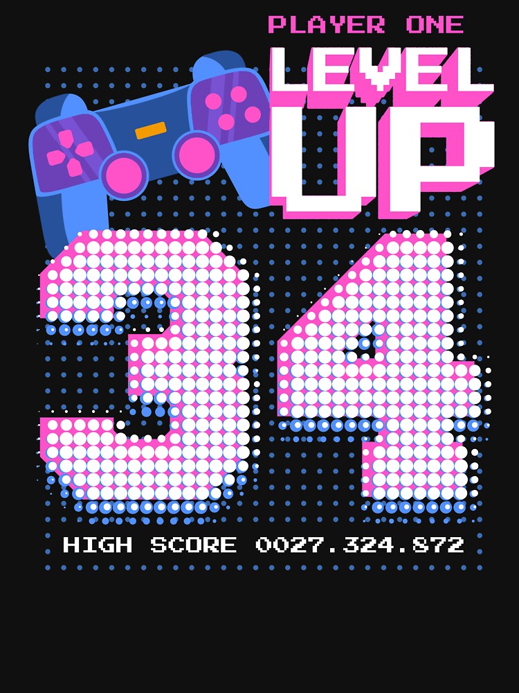 Player One Level Up 34 by patternprint1