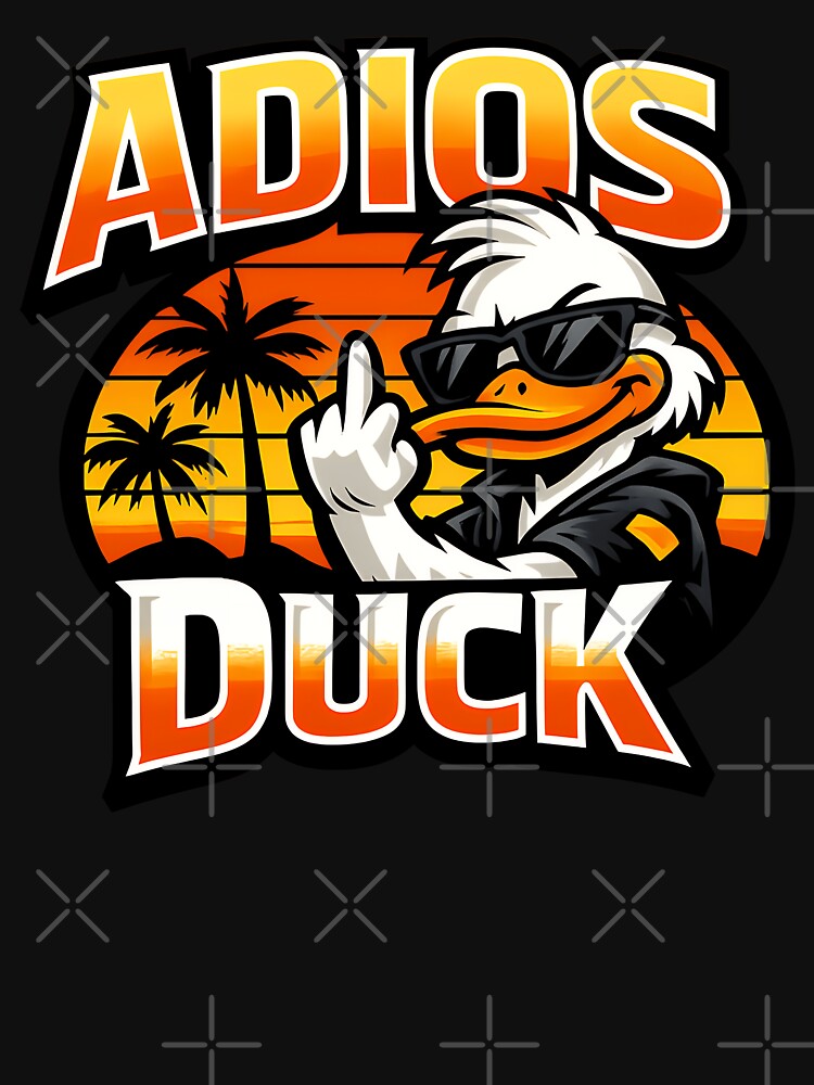 Adios Duck Funny Rude Duck Summer Vacation Design by TeeTimeTreasure