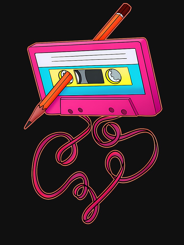 80s Cassette Tape Pencil 1980s Retro Vintage Music by tiyvsutsivq91