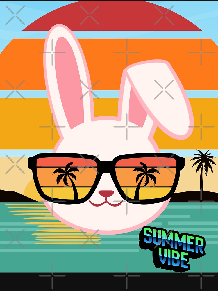 Summer Vibe Cool Bunny Sunset by Marcin Dabski