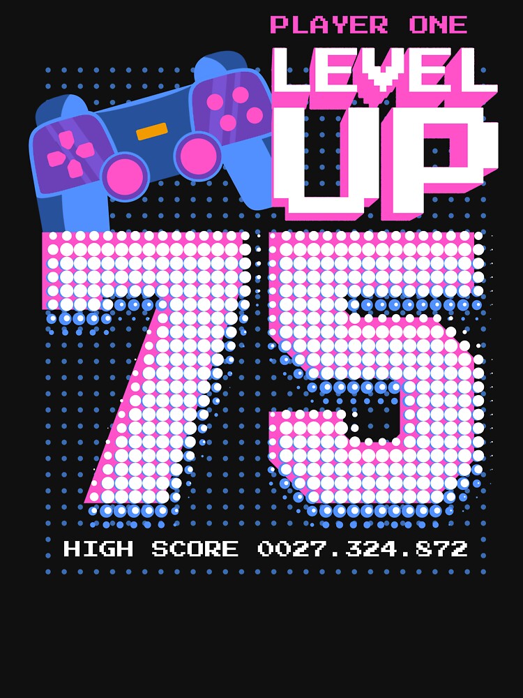 Player One Level Up 75 by patternprint1